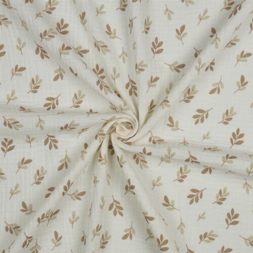 Musselin Blätter - taupe