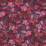 Baumwollpopeline Digital Blumen - schwarz