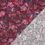 Baumwollpopeline Digital Blumen - schwarz