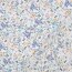 Baumwollvoile Digital Blumen - jeansblau