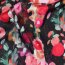 Viskosesatin Digital Blumen - schwarz