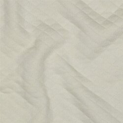 Steppstoff Jersey kleine Rauten - wollweiß