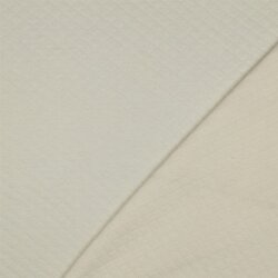 Steppstoff Jersey kleine Rauten - wollweiß