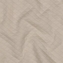 Steppstoff Jersey kleine Rauten - hellbeige