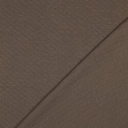 Steppstoff Jersey kleine Rauten - nougat