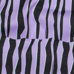 Baumwollvoile Streifen in Reihen - helllavendel