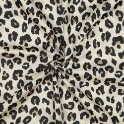 Baumwollvoile Tiere Leo - sand