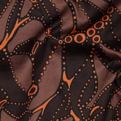 Baumwollsatin abstract - DARK BROWN