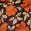 Baumwollsatin Blumen - DARK BROWN