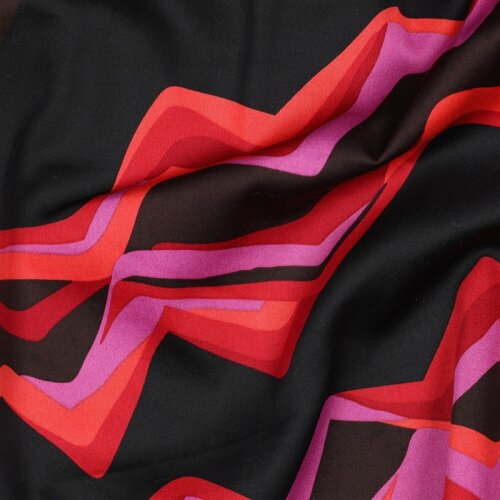Baumwollsatin abstract - DARK RED