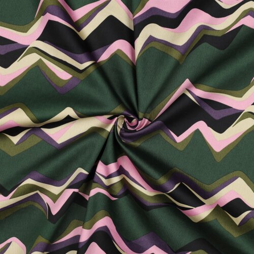 Baumwollsatin abstract - DARK GREEN