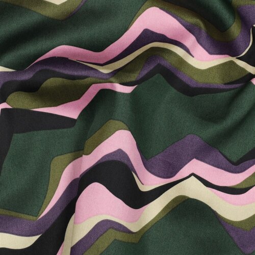 Baumwollsatin abstract - DARK GREEN