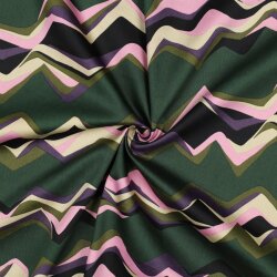 Baumwollsatin abstract - DARK GREEN