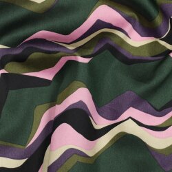 Baumwollsatin abstract - DARK GREEN