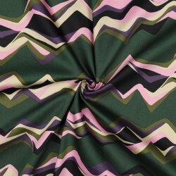 Baumwollsatin abstract - DARK GREEN