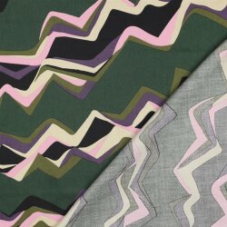 Baumwollsatin abstract - DARK GREEN