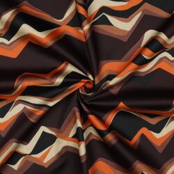 Baumwollsatin abstract - DARK BROWN