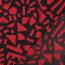 Baumwollsatin GEOMETRIC - DARK RED