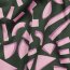 Baumwollsatin GEOMETRIC - DARK GREEN