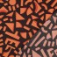 Baumwollsatin Geometrische Formen - dunkelbraun