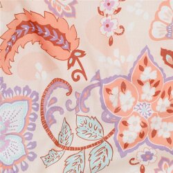 Baumwollvoile Zauberblumen I Nerida Hansen - koralle