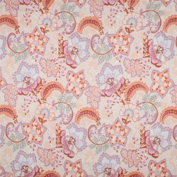 Baumwollvoile Zauberblumen I Nerida Hansen - koralle