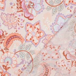 Baumwollvoile Zauberblumen I Nerida Hansen - koralle