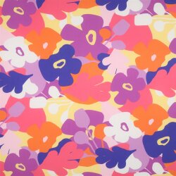 Viskose Lenzing 100% EcoVera™ bunte Blumenwelt | Nerida Hansen - lila