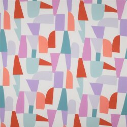 Viskose Lenzing 100% EcoVera™ bunte Formen | Nerida Hansen - creme/altorange