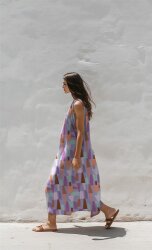 Viskose Lenzing 100% EcoVera™ bunte Formen | Nerida Hansen - creme/altorange