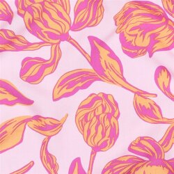 Viskose Lenzing 100% EcoVera™ Blumen - hellpink