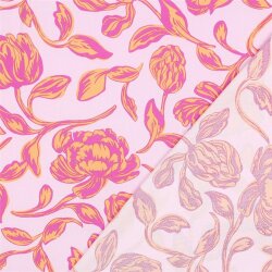Viskose Lenzing 100% EcoVera™ Blumen - hellpink