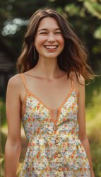 Leinen Viskose CRÊPE Digital Blumen - gelb