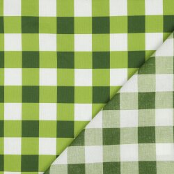 Beschichtete Baumwolle CHECKS - dunkelgrün