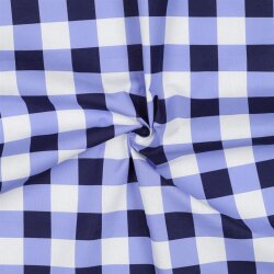 Beschichtete Baumwolle CHECKS - blau