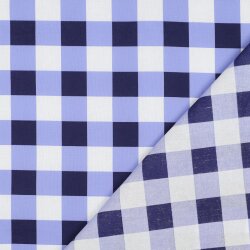 Beschichtete Baumwolle CHECKS - blau