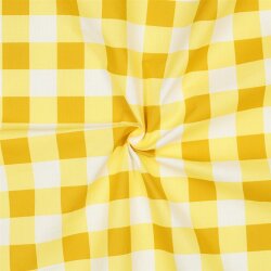 Beschichtete Baumwolle CHECKS - gelb