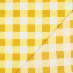Beschichtete Baumwolle CHECKS - gelb