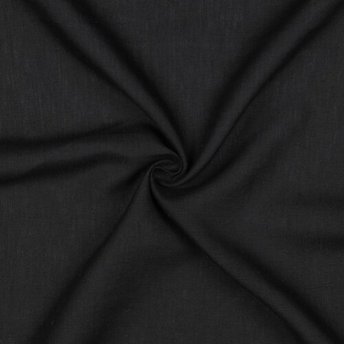 Leinen Leicht 100% Premium Uni - schwarz