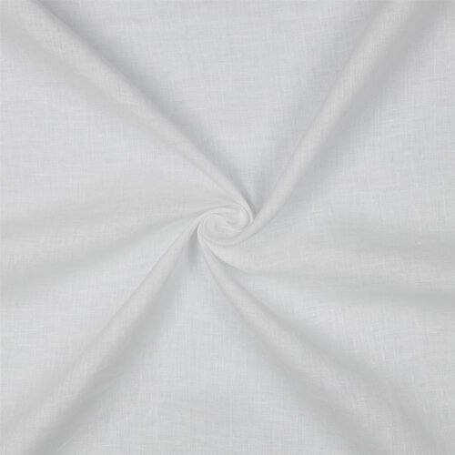 Leinen Leicht 100% Premium Uni - weiß
