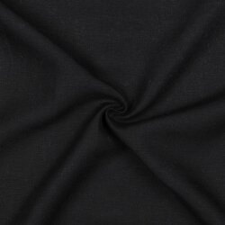 Leinen schwer 100% Premium Uni - schwarz