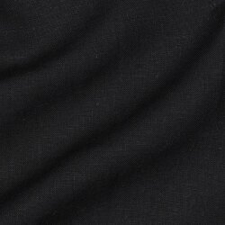Leinen schwer 100% Premium Uni - schwarz