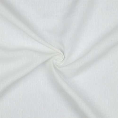 Leinen schwer 100% Premium Uni - weiß