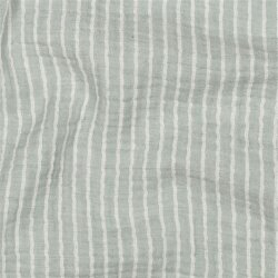 Musselin YARN DYED STRIPES - OLD GREEN