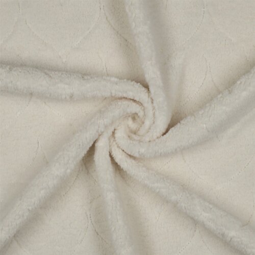 Teddystoff Herzen - creme