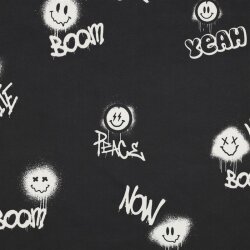 Softshell Digital Graffiti Smiley - schwarz