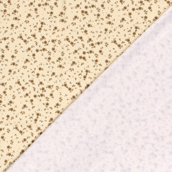 Funktions und Badeanzugstoff Recycled LSF50 kleine Blümchen - beige