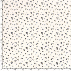 Funktions und Badeanzugstoff Recycled LSF50 blaue Blümchen - creme