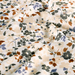 Funktions und Badeanzugstoff Recycled LSF50 Blumenranken - creme