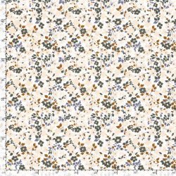 Funktions und Badeanzugstoff Recycled LSF50 Blumenranken - creme